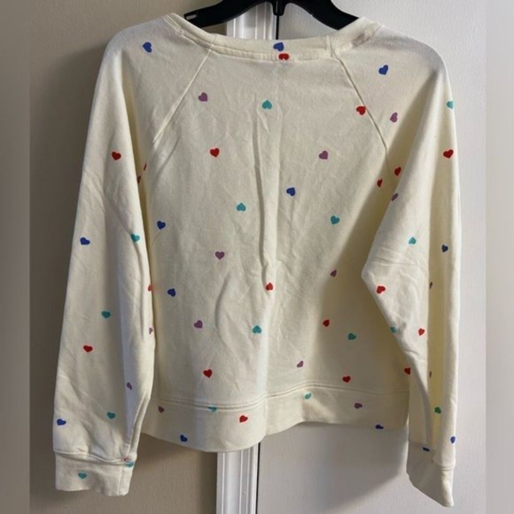 Wildfox Cream Top with Red Heart Accent Medium - Picture 4 of 6